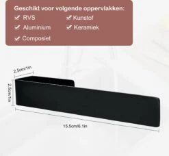 Lopoleis Vaatdoekhouder RVS – Mat Zwart – Keuken Organizers – Keuken Accessoires - Aanrecht Organiser -Thuisopslag 1200x1108 3