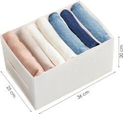 Kleding Organizer - 3 Stuks - Wit - Opberger Voor Broeken, T-shirts, Overhemden En Topjes -Thuisopslag 1200x1108 4