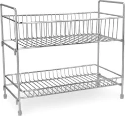 Navaris Stalen Kruidenrekje 2 Laags - Kruidenrek Staand - Rek Voor Kruidenpotjes En Glaasjes - Multifunctionele Organizer Voor Keuken En Badkamer -Thuisopslag 1200x1109