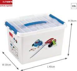 Sunware - Q-line Naaidoos Met Inzet 22L Wit Blauw - 40 X 30 X 26 Cm -Thuisopslag 1200x1110 6