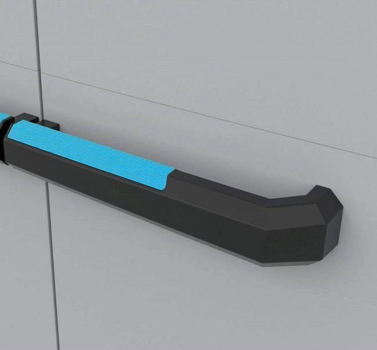 Keter Linear Utility Opbergkast - 68x173x39 Cm - Grijs/Zwart 5 Keter Linear Utility Opbergkast - 68x173x39 Cm - Grijs/Zwart - Afbeelding 3