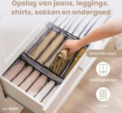 Kledingbroeken Organizer Set Van 6 - Jeans Lade Organizer Opbergbox Kast Kledingkast- Ondergoed Sokken Organizer - Broekhanger -Thuisopslag 1200x1116 11