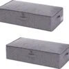 Bed Organizer Met Verharde Bodem - 2 Stuks - Ruime Opbergzakken Voor Kleding En Dekbedden - Grijs - Opbergtassen Voor Onder Je Bed -Thuisopslag 1200x1119 3