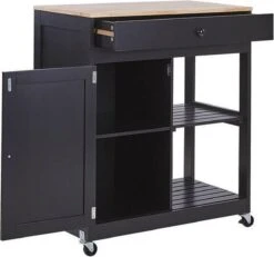 Beliani TRAPANI - Keukentrolley - Zwart - MDF 25 Beliani TRAPANI - Keukentrolley - Zwart - MDF -Thuisopslag 1200x1122 13