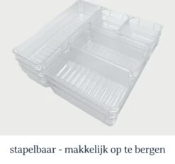 Lade Organizer (Set Van 16) - Doorzichtig Keuken Bakjes - Keukenkastorganizers - Opbergbak / Bewaardoos / Opbergdoos / Lade / Schuiflade Verdeler / Indeling- Blikjes En Pakjes Houder - Fridge / Koelkast Organizer - Transparant Badkamer Opslag Bakje -Thuisopslag 1200x1122 6