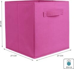 LifeGoods Kast Organizers - 6 Stuks - 20L - Textiel - Roze -Thuisopslag 1200x1122 8