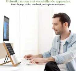 LeafU® Leesboek Standaard - Bamboe Boekenstandaard - Kookboekstandaard - Tablet Standaard - Boekenhouder - Book Holder -Thuisopslag 1200x1126 8