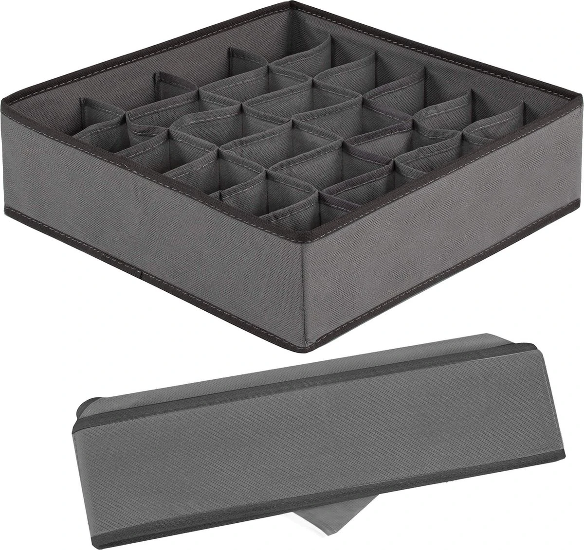 Springos Lade Organizer | Kleding Organizer | Ondergoed Organizer | 24 Vakken | Grijs | 33 X 33 Cm 10 Springos Lade Organizer | Kleding Organizer | Ondergoed Organizer | 24 Vakken | Grijs | 33 X 33 Cm - Afbeelding 8