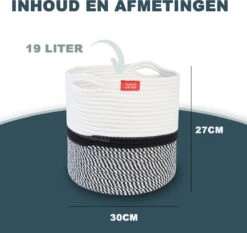 Fruits & Vikings Manden Set Van 2 - Zwart / Wit / Grijs - Kast Organizer - Wassorteerder - Kinderkamer / Badkamer / Speelgoed -Thuisopslag 1200x1132 4