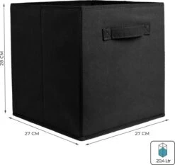 LifeGoods Kast Organizers - 6 Stuks - 20L - Textiel - Zwart -Thuisopslag 1200x1133 3