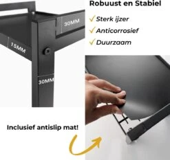 BROËL™ Organizer - Bureau Organizer - Aanrecht Organiser - Keukenrek - Kruidenrek - Keuken Organizers - Kast Organizer - Gootsteenkast Organizer - Badkamer Organizer - Zwart – Metaal – Robuust -Thuisopslag 1200x1133 4