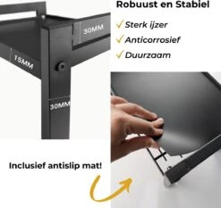 BROËL™ Organizer - Bureau Organizer - Aanrecht Organiser - Keukenrek - Kruidenrek - Keuken Organizers - Kast Organizer - Gootsteenkast Organizer - Badkamer Organizer - Zwart – Tweelaags - Metaal – Robuust -Thuisopslag 1200x1133 5