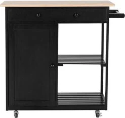 Beliani TRAPANI - Keukentrolley - Zwart - MDF 24 Beliani TRAPANI - Keukentrolley - Zwart - MDF -Thuisopslag 1200x1135 5