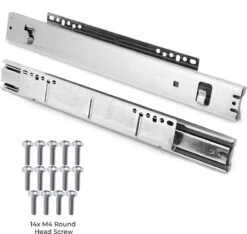 Merkloos 3 X Telescopische Schuiflade Keuken 60 Mm - Zachte Sluiting - 15-20kg Per Mand - Uitschuifbaar Keukenrek 600 Mm -Thuisopslag 1200x1136 5