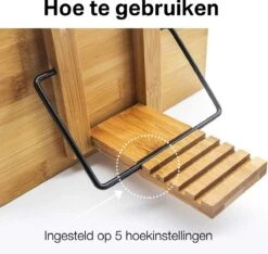 Wonix® - Boekenstandaard - Boekhouder - Documenthouder - Verstelbare - Opvouwbaar - Bamboe -Thuisopslag 1200x1139 13