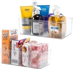 Stosh Koelkast Organizer - Opbergbox - Lade Organizer - Keuken Organizers - Opbergdoos - Koelkast Bakjes - Transparant - 2 Stuks