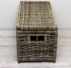 Opbergmand - Met Deksel - 75x40xH40 - Rotan - Riet - Grey -Thuisopslag 1200x1142 8
