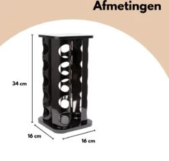 Pazzo Goods - Kruidenrek Staand - Kruidenrek Met Potjes - Zwart - RVS - Kruidenrek Draaibaar - 20 Kruidenpotjes - Inclusief Stickers & Stift - Kruiden Carrousel 15 Pazzo Goods - Kruidenrek Staand - Kruidenrek Met Potjes - Zwart - RVS - Kruidenrek Draaibaar - 20 Kruidenpotjes - Inclusief Stickers & Stift - Kruiden Carrousel -Thuisopslag 1200x1144 1