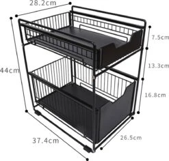 BOTC Organizer - Gootsteenkast Organizer - Opbergrek - Aanrecht Organiser – Keuken Organizers - Tweelaags – Metaal – Antislip 21 BOTC Organizer - Gootsteenkast Organizer - Opbergrek - Aanrecht Organiser – Keuken Organizers - Tweelaags – Metaal – Antislip -Thuisopslag 1200x1145 3