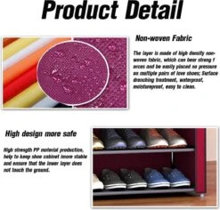 6 Layer Shoe Rack Shelf Organizer Cloth Cabinet Living Room Furniture Large Capacity Storage Steel Pipe Non-woven Curtain Containers Holder -Thuisopslag 1200x1145 4