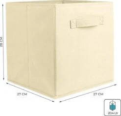 LifeGoods Kast Organizers - 6 Stuks - 20L - Textiel - Beige 19 LifeGoods Kast Organizers - 6 Stuks - 20L - Textiel - Beige -Thuisopslag 1200x1147 1