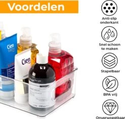 Stosh Koelkast Organizer - Opbergbox - Lade Organizer - Keuken Organizers - Opbergdoos - Koelkast Bakjes - Transparant - 4 Stuks -Thuisopslag 1200x1148 2