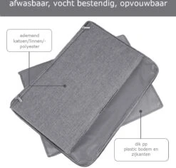 Allure Home - Kast Organizer XL | Opbergtas Met Rits Sluiting | Verstevigde Bodem En Zijkanten | Opbergdoos | Opbergmand | Opvouwbaar | Maat 51x41x36 | Voor Dekens/kussens/kleding/dekbed | Opbergbox | Speelgoed | Opberger | Organiser | 75L | Grijs -Thuisopslag 1200x1148 4