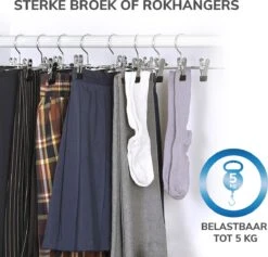 Antislip Broekhangers Met Knijpers Voor Heren Of Dames - 20 Stuks - 31cm -Thuisopslag 1200x1149 6