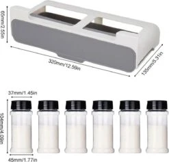 Consumerce® Ophangbaar Kruidenrek Met 7 Kruidenpotjes – Kruidenrek Ophangbaar – Kruidenrek Lade – Kruidenmolen – Kruidenrek Met Potjes – Kruidenrekken – Kruidenrek Voor Kruidenpotjes – Kruidenrekje Ophangbaar – Specerijenmolen – Specerijen Rek -Thuisopslag 1200x1150 1
