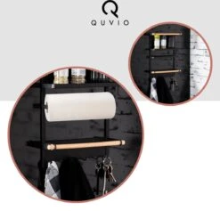 QUVIO Keukenrekje Van Metaal Magnetisch - Kruidenrek - Keuken Opbergrek Voor Kruiden, Handdoeken En Opscheplepels - Zwart 14 QUVIO Keukenrekje Van Metaal Magnetisch - Kruidenrek - Keuken Opbergrek Voor Kruiden, Handdoeken En Opscheplepels - Zwart -Thuisopslag 1200x1150