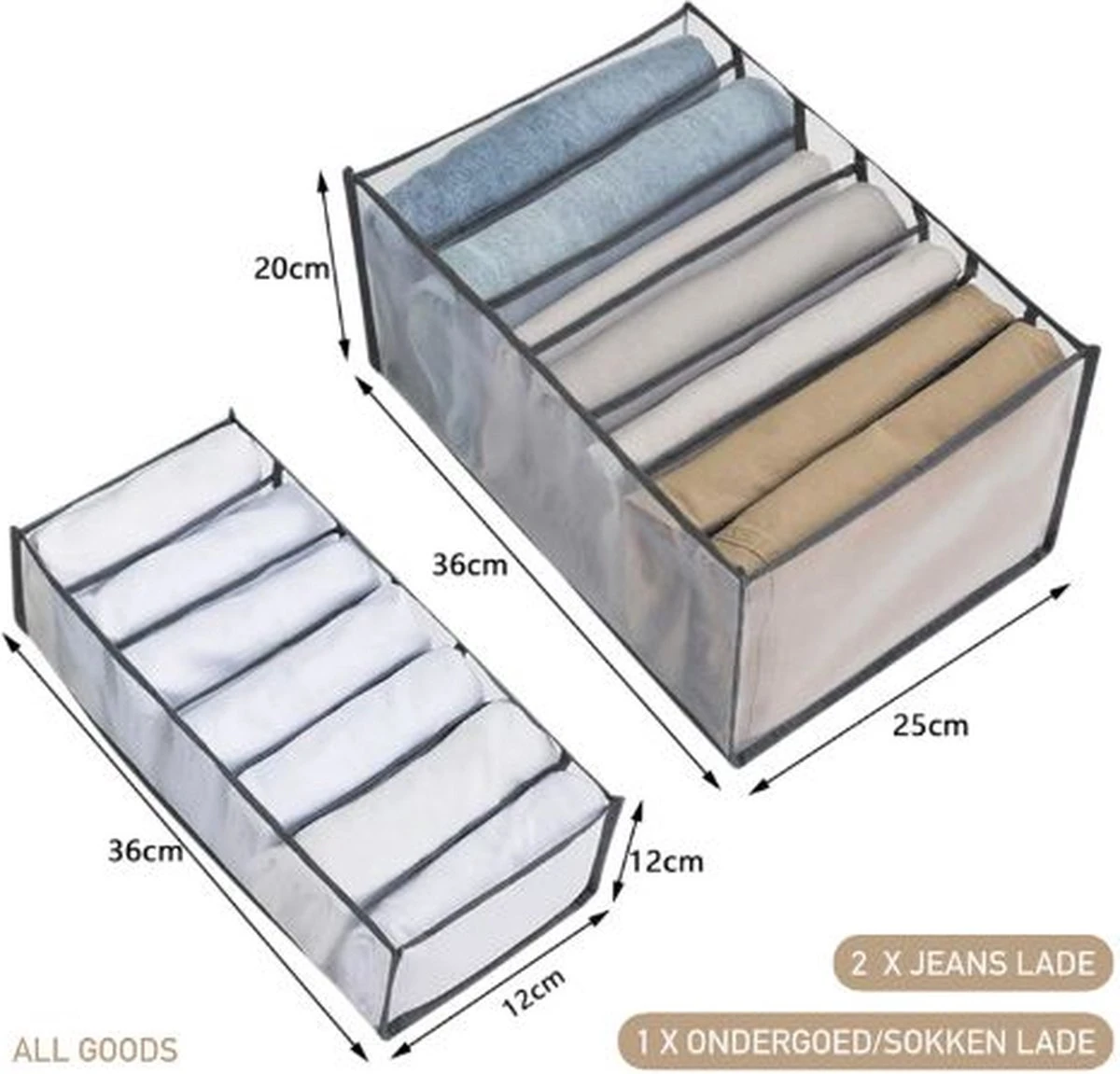 Kleding Broeken Organizer Set Van 3 - Jeans Lade Organizer Opbergbox Kast Kledingkast- Ondergoed Sokken Organizer - Broekhanger Ruimtebesparende Kledinghangers 9 Kleding Broeken Organizer Set Van 3 - Jeans Lade Organizer Opbergbox Kast Kledingkast- Ondergoed Sokken Organizer - Broekhanger Ruimtebesparende Kledinghangers - Afbeelding 7