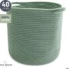 Mand Van Sophie Nordinn® - Opbergmand Stockholm (Mintgroen) - Wasmand - Wasmanden - 40 Liter