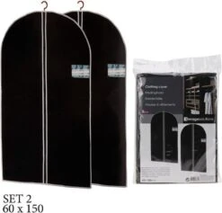 Merkloos Kledinghoes - Kledinghoezen - Met Rits - 2 Stuks -Thuisopslag 1200x1151 7
