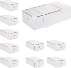 Springos Schoenenbox | Sneakerbox | Kunststof | Transparant | 1 Stuk | 31 X 20,5 X 11 CM -Thuisopslag 1200x1152 14