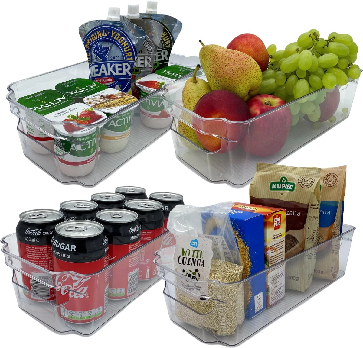 Koelkast Organizer (Set Van 4) - Small - Doorzichtig Keuken Bakjes - Keukenkastorganizers - Opbergbak / Bewaardoos / Opbergdoos / Lade / Schuiflade - Blikjes En Pakjes Houder - Fridge Organizer - Transparant Badkamer Opslag Bakje / Opbergen Bakjes 3 Koelkast Organizer (Set Van 4) - Small - Doorzichtig Keuken Bakjes - Keukenkastorganizers - Opbergbak / Bewaardoos / Opbergdoos / Lade / Schuiflade - Blikjes En Pakjes Houder - Fridge Organizer - Transparant Badkamer Opslag Bakje / Opbergen Bakjes