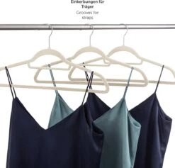 Blumtal - Kledinghangers - Velvet - Fluweel - Ivoor - Set Van 50 -Thuisopslag 1200x1152 7