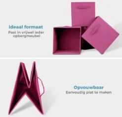 LifeGoods Kast Organizers - 6 Stuks - 20L - Textiel - Roze -Thuisopslag 1200x1153 12