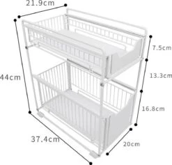 Doogo® Organizer - Gootsteenkast Organizer - Bureau Organizer - Kast Organizer - Ladekastje- Opbergrek - Badkamer Organizer - Wit 15 Doogo® Organizer - Gootsteenkast Organizer - Bureau Organizer - Kast Organizer - Ladekastje- Opbergrek - Badkamer Organizer - Wit -Thuisopslag 1200x1153 3