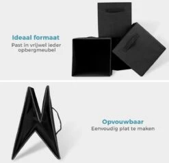 LifeGoods Kast Organizers - 6 Stuks - 20L - Textiel - Zwart -Thuisopslag 1200x1153 7