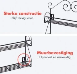 KitchenBrothers Kruidenrek - Staand En Ophangbaar - Voor 21 Potjes - 3 Laags - Metaal 15 KitchenBrothers Kruidenrek - Staand En Ophangbaar - Voor 21 Potjes - 3 Laags - Metaal -Thuisopslag 1200x1156 1