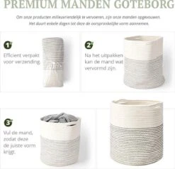 Bestseller #1 Opbergmand Van Sophie Nordinn® - Mand Goteborg (Jute Groot) - Wasmand - Waszak - 57 L -Thuisopslag 1200x1156 5