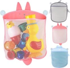 Merkloos Speelgoed Organizer - Opberg Badspeelgoed Tas | Roze| Ideaal Voor Elke Badkamer | Speelgoed Zak | Bad Speelgoed Opbergen Netje | Makkelijk Te Bevestigen | Bad Speelgoed Tas Organizer Opbergnet - Opruimen - Organiser -Thuisopslag 1200x1156 6