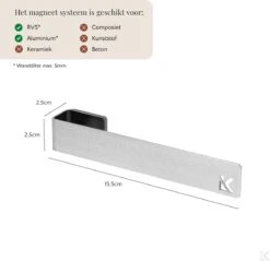 Kitchen Lab Co. Vaatdoek Caddy™ Magnetisch - RVS - Vaatdoekhouder Magnetisch - Gootsteen Organizer - Aanrecht Organiser -Thuisopslag 1200x1159 3