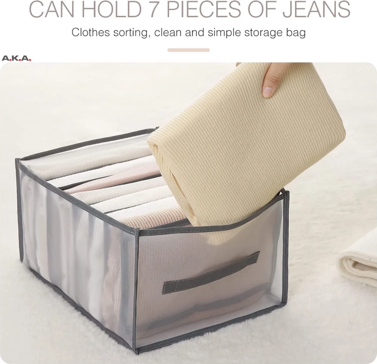 Merkloos A.K.A. Kleding Broeken Lade Organizer Set Van 4 - Jeans Opbergbox Kast Kledingkast - Broekhanger Ruimtebesparende Kledinghangers 7 Merkloos A.K.A. Kleding Broeken Lade Organizer Set Van 4 - Jeans Opbergbox Kast Kledingkast - Broekhanger Ruimtebesparende Kledinghangers - Afbeelding 5