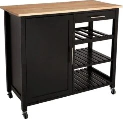 Merkloos Eazy Living Keukentrolley Armel Zwart