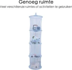 Merkloos Hangende Opberger - Kinderkamer - Opvouwbaar - 4 Vakken - Blauw -Thuisopslag 1200x1161 8