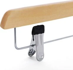 Hoppa! 8 X Houten Kledinghangers Broekhangers Broekhangers Voor Broekrokken Skid-proof Gemaakt Van Shimmy Hout 35.5 Cm -Thuisopslag 1200x1162 5
