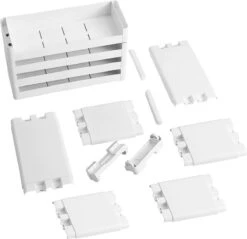 Songmics Smal Opbergrek 4-laags Met Wieltjes - Kunststof - Wit -Thuisopslag 1200x1163 10