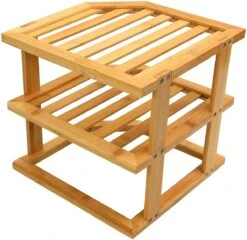 Bordenrek - Bordenhouder - Keukenkast Organizer Rek - 3 Laags - Duurzaam Hout -Thuisopslag 1200x1165 2
