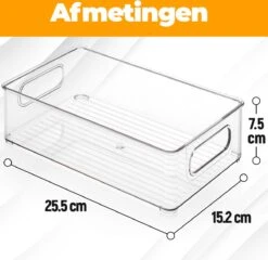 Stosh Koelkast Organizer - Opbergbox - Lade Organizer - Keuken Organizers - Opbergdoos - Koelkast Bakjes - Transparant - 4 Stuks -Thuisopslag 1200x1165 4
